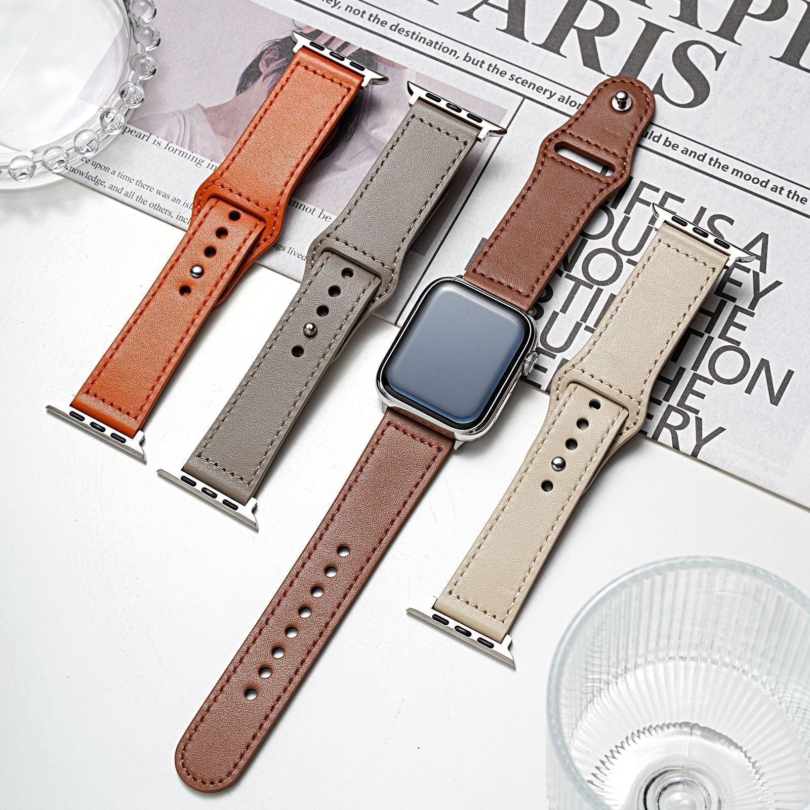 AstraBand Vegan Leather Strap for Apple Watch 140–220mm