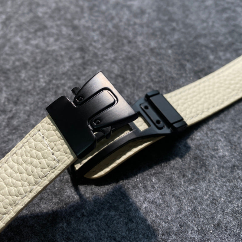 AeroGuard Leather Magnetic Buckle Strap For Apple Watch