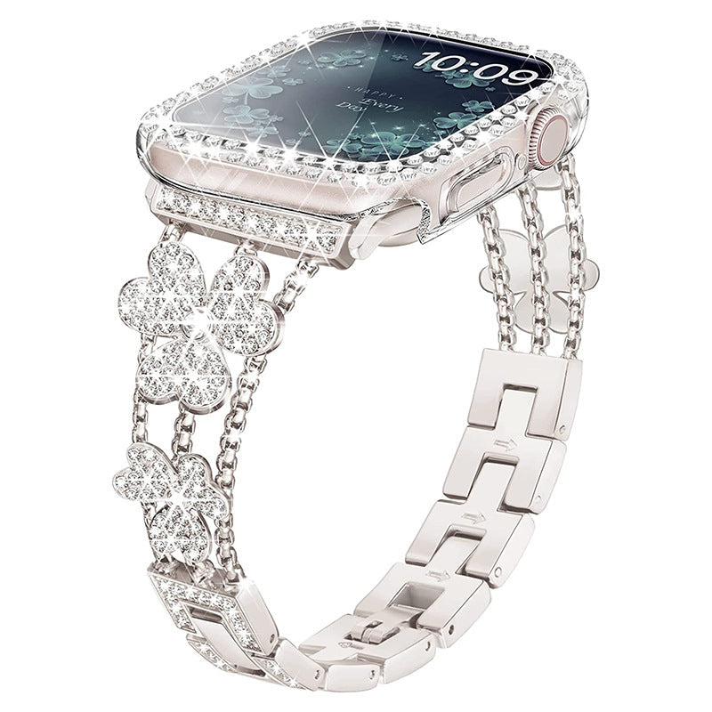 Nova Floral Diamond Link Bracelet For Apple Watch Sparkling