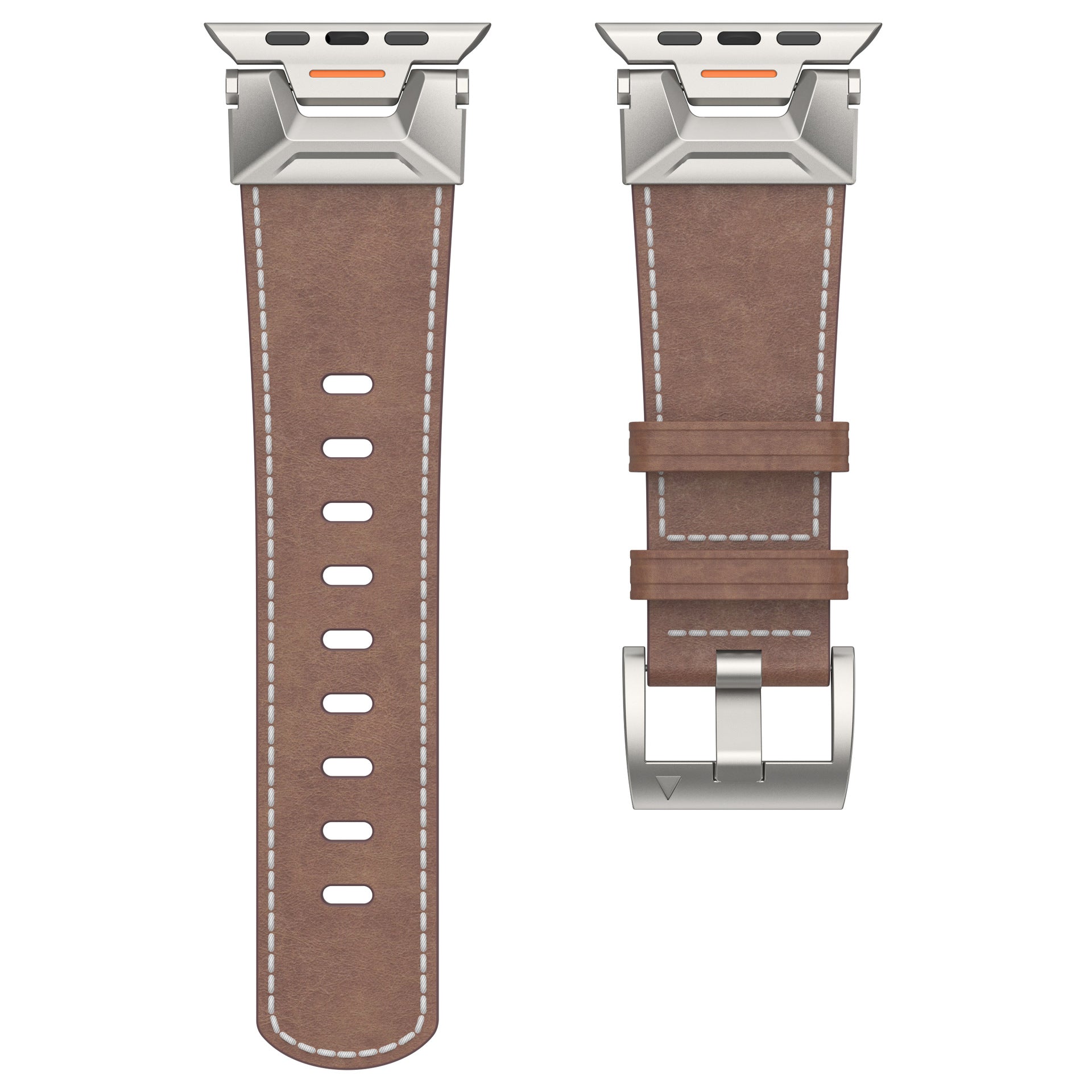 Pioneer Leather Strap for Aurora Smartwatch Titanium Buckle