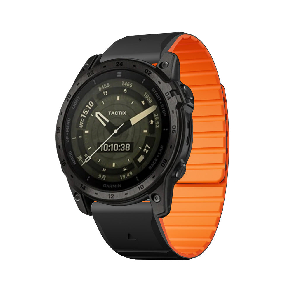 NovaFlex Dual-Color Silicone Magnetic Strap for Garmin Watch