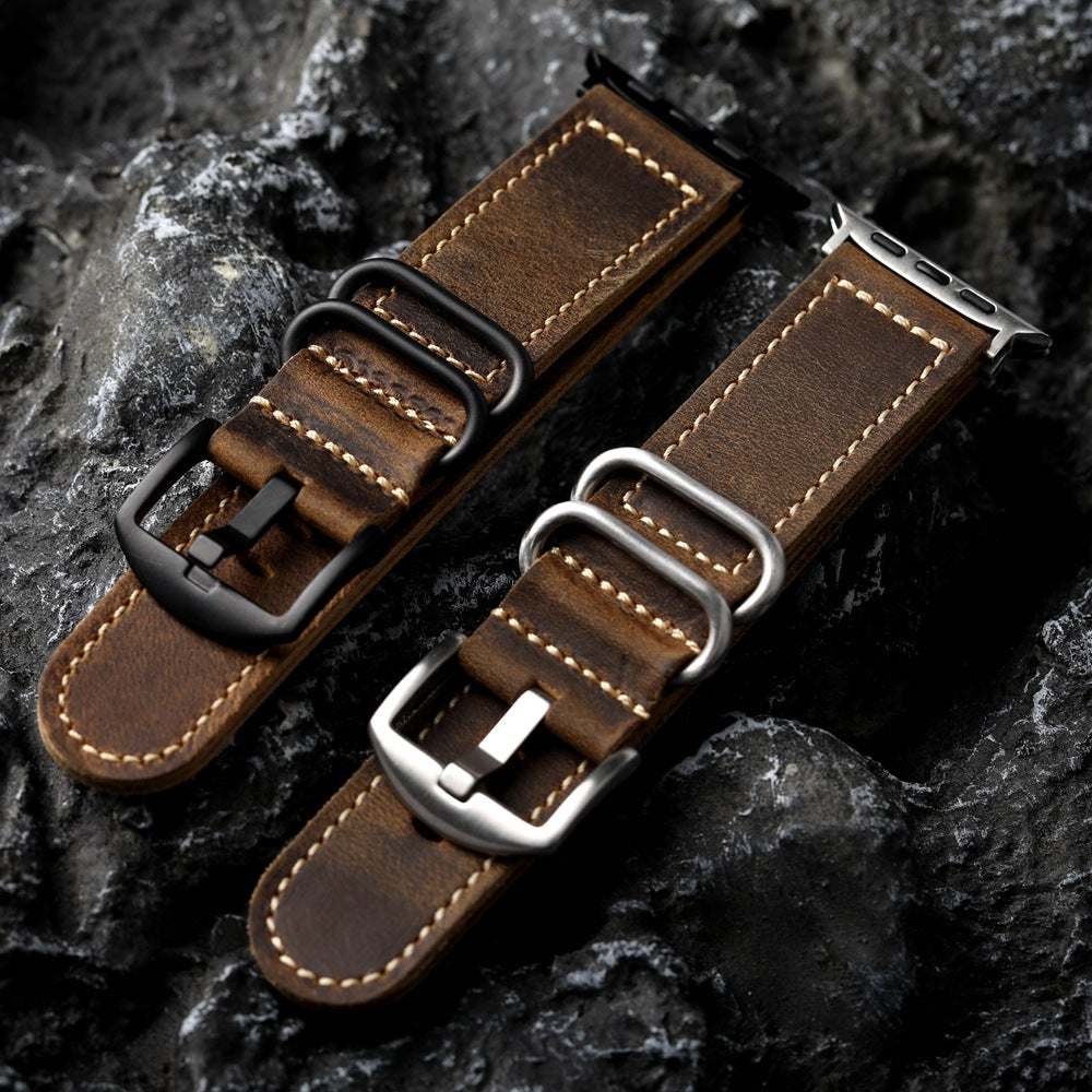 EverCrest Handmade Vintage Leather Strap For Apple Watch
