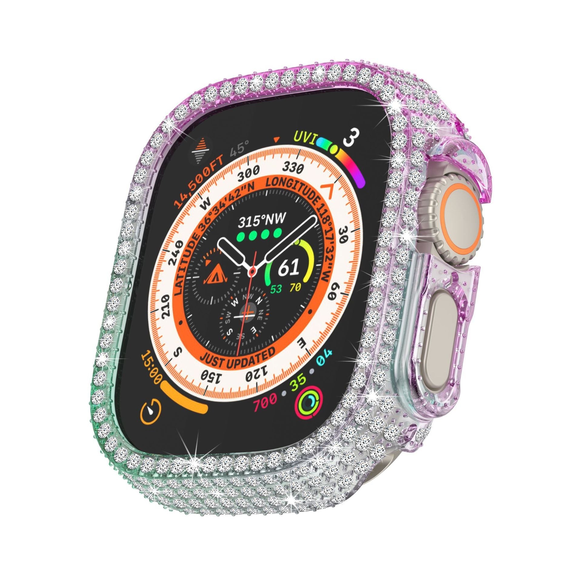 GleamLux Diamond Full Cover Case For Apple Watch Elite