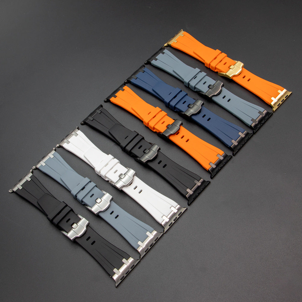 AuroraCraft Silicone Band With Metal End For Apple Watch Edition