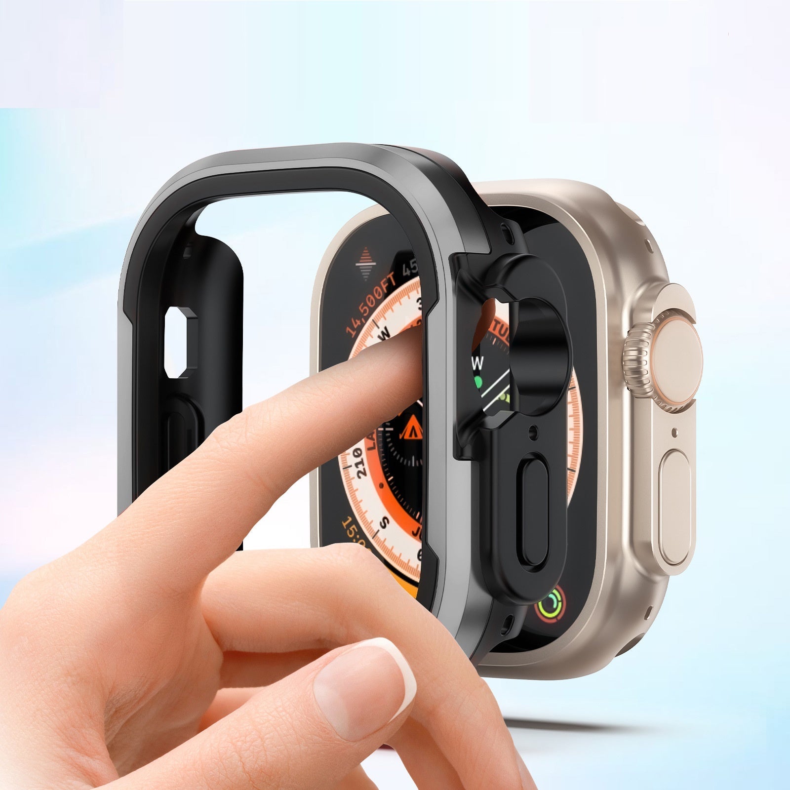 ElementShield Aluminum Alloy Bumper Case For Apple Watch