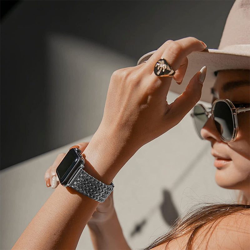 Azure Mermaid Motif Steel Apple Watch Strap Gift Ready