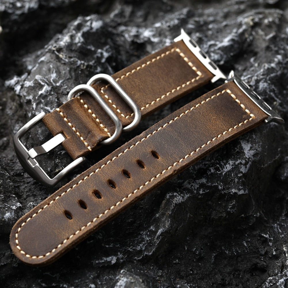 EverCrest Handmade Vintage Leather Strap For Apple Watch