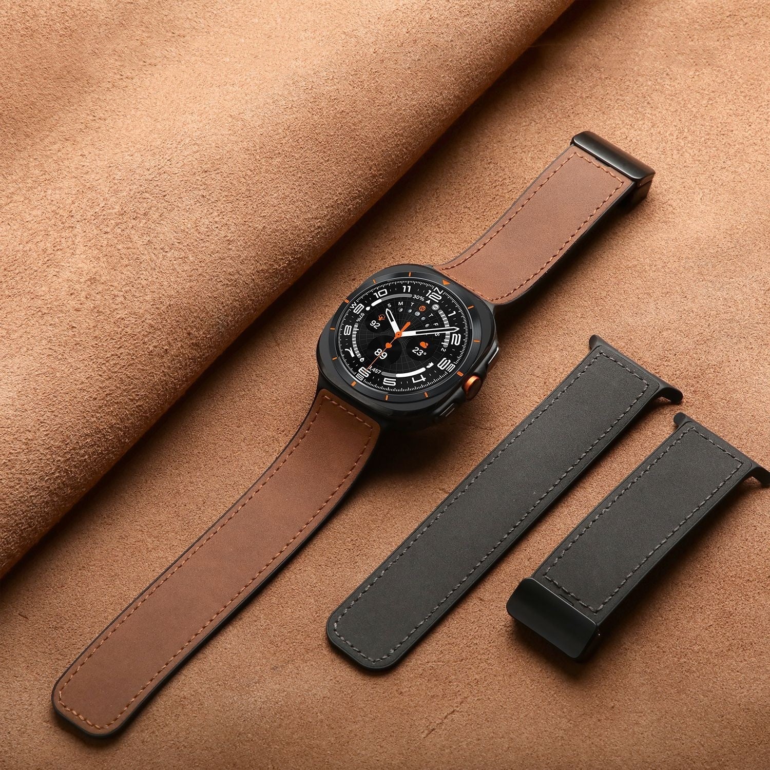 NovaGear Magnetic Leather-Silicone Strap for Ultra Watch