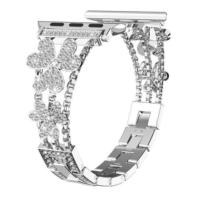 Nova Floral Diamond Link Bracelet For Apple Watch Sparkling