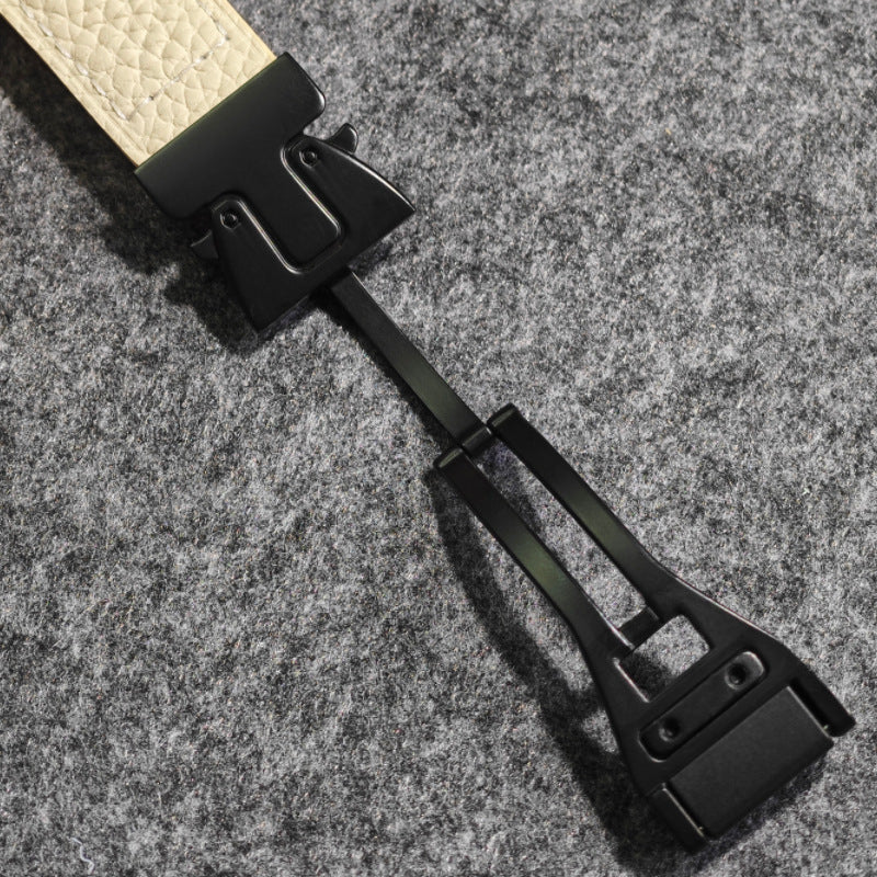 AeroGuard Leather Magnetic Buckle Strap For Apple Watch