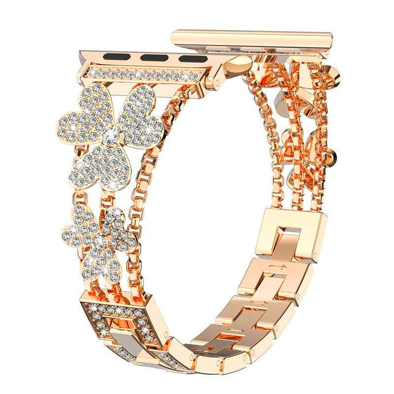 Nova Floral Diamond Link Bracelet For Apple Watch Sparkling