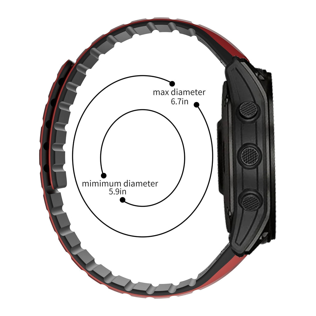 NovaFlex Dual-Color Silicone Magnetic Strap for Garmin Watch