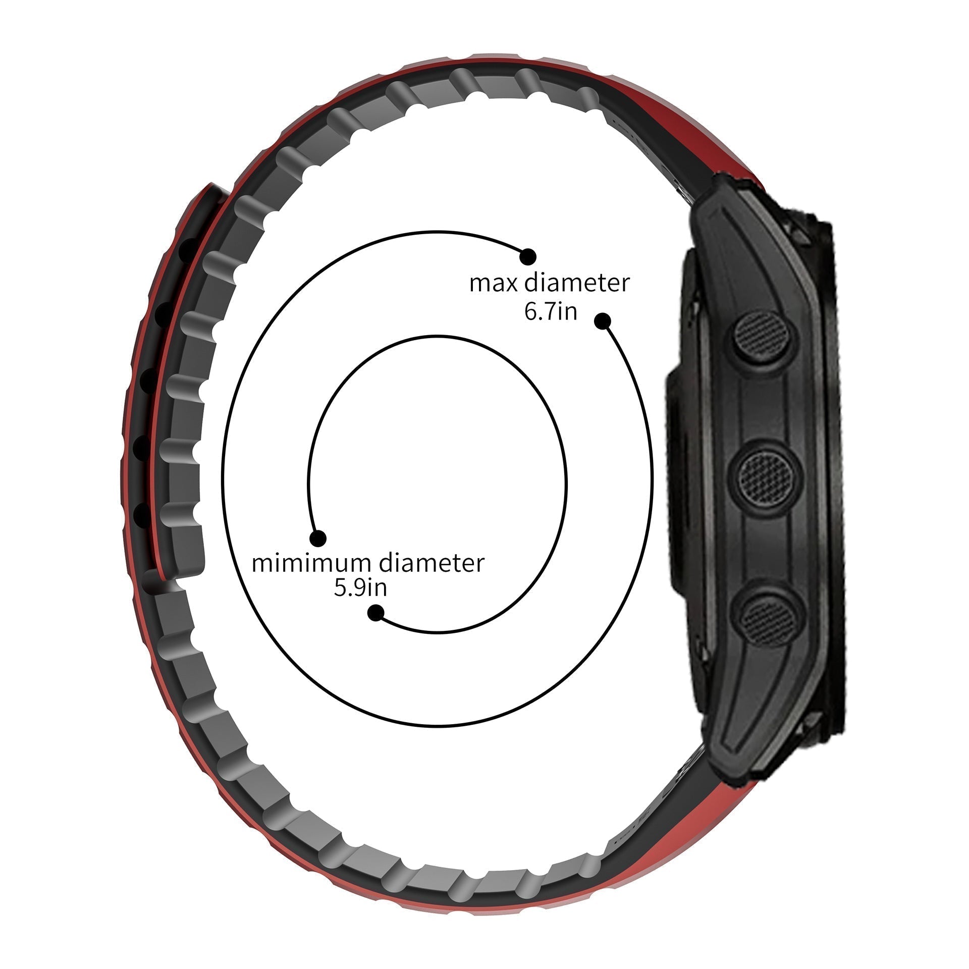 NovaFlex Dual-Color Silicone Magnetic Strap for Garmin Watch