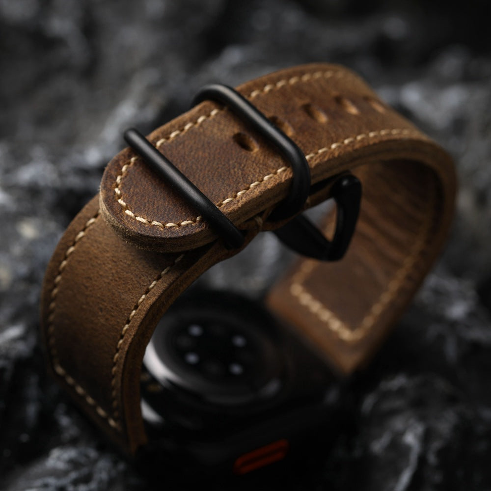 EverCrest Handmade Vintage Leather Strap For Apple Watch