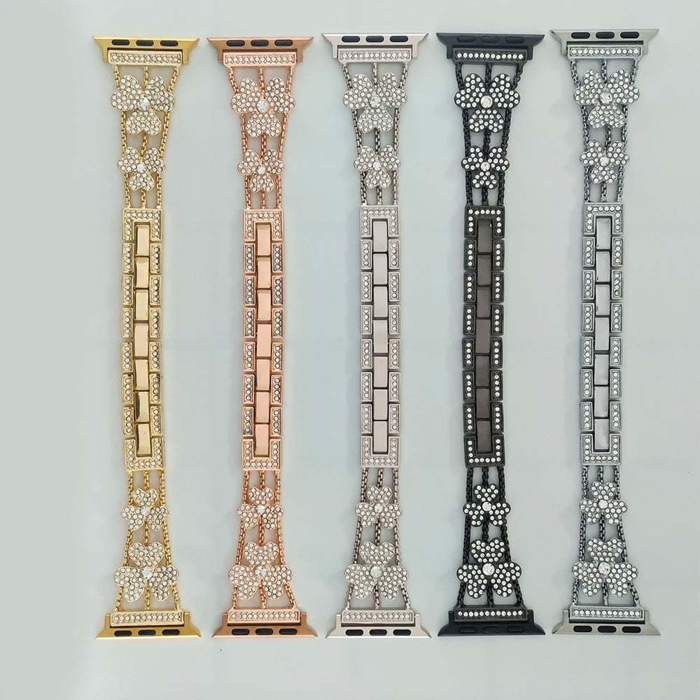 Nova Floral Diamond Link Bracelet For Apple Watch Sparkling