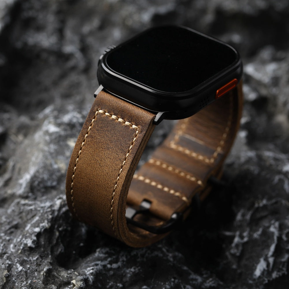 EverCrest Handmade Vintage Leather Strap For Apple Watch