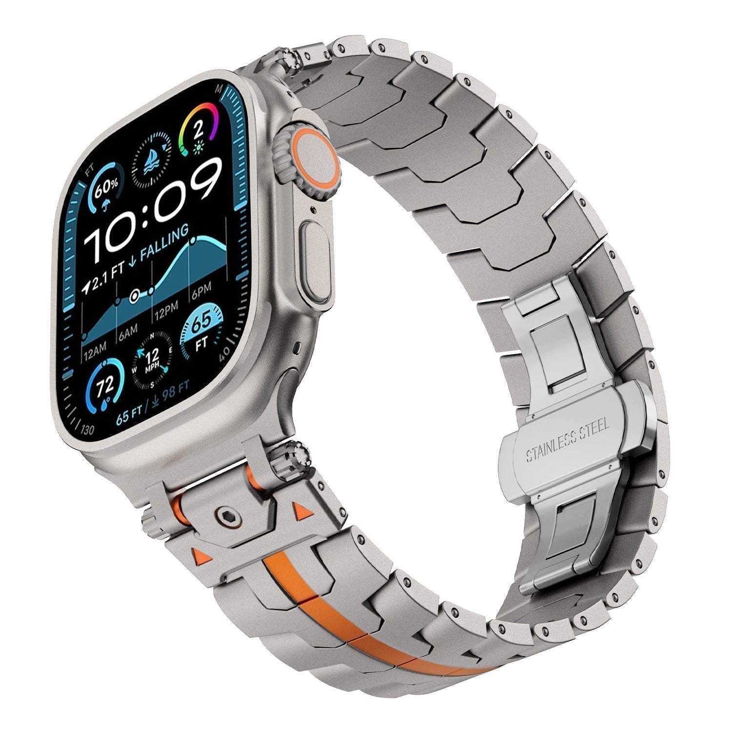 Nova Forge Stainless Steel Link Band for Apple Watch