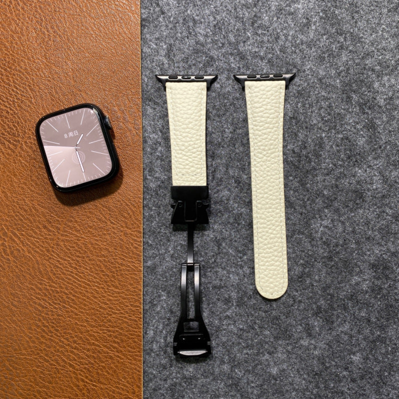 AeroGuard Leather Magnetic Buckle Strap For Apple Watch