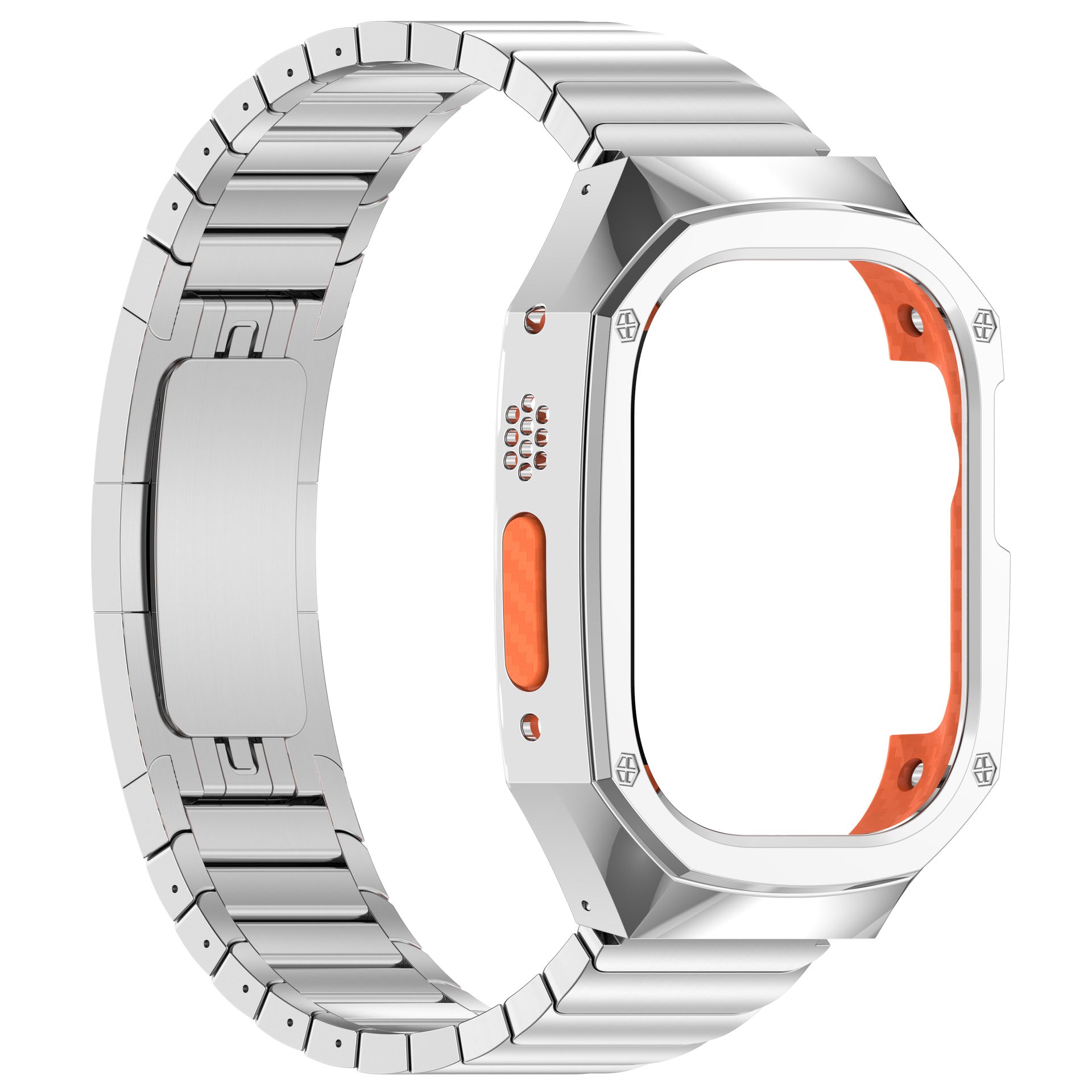 AeroGuard Stainless Steel Case Band For Apple Watch