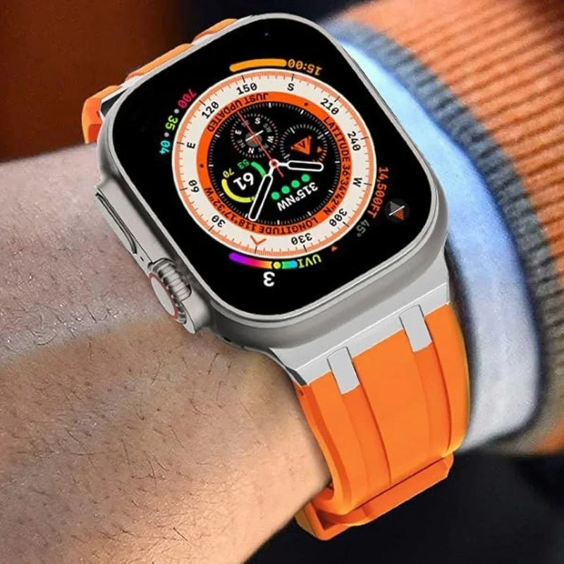 AuroraCraft Silicone Band With Metal End For Apple Watch Edition