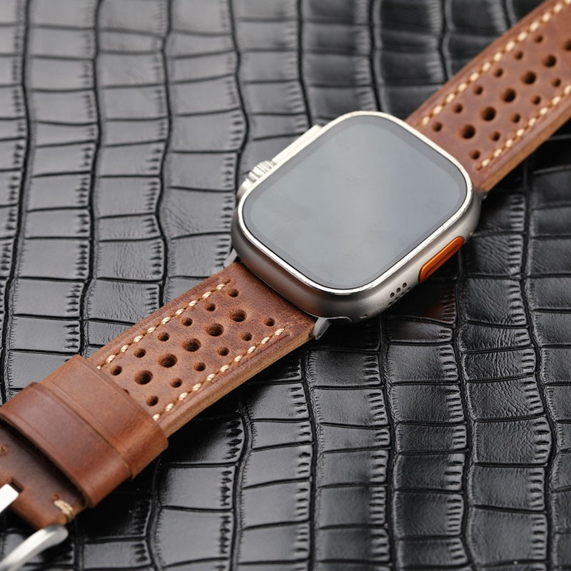 TimberBuilt Vintage Leather Band for Apple Watch Ultra