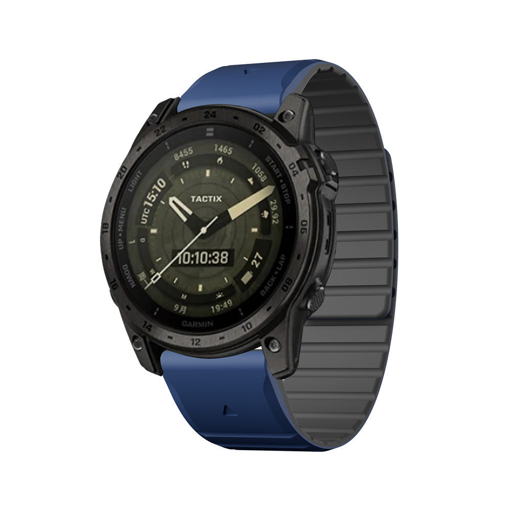 NovaFlex Dual-Color Silicone Magnetic Strap for Garmin Watch