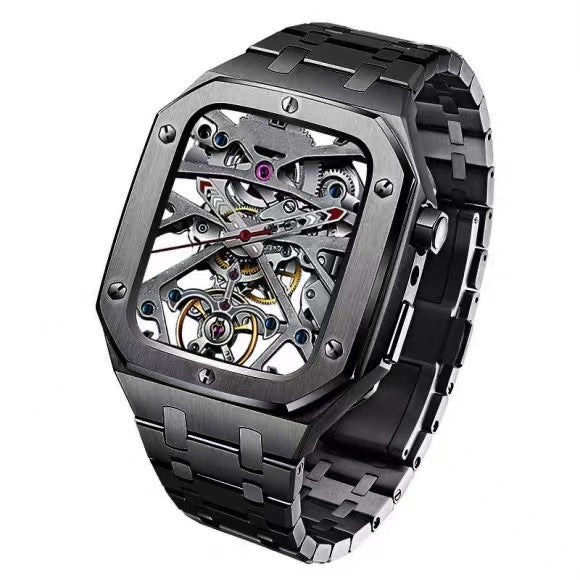 Nova Gear Polished Stainless Apple Watch Case Set 45-52mm