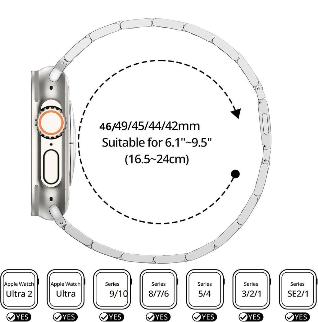 AuroraLink 26mm Stainless Steel Band for Apple Watch Ultra