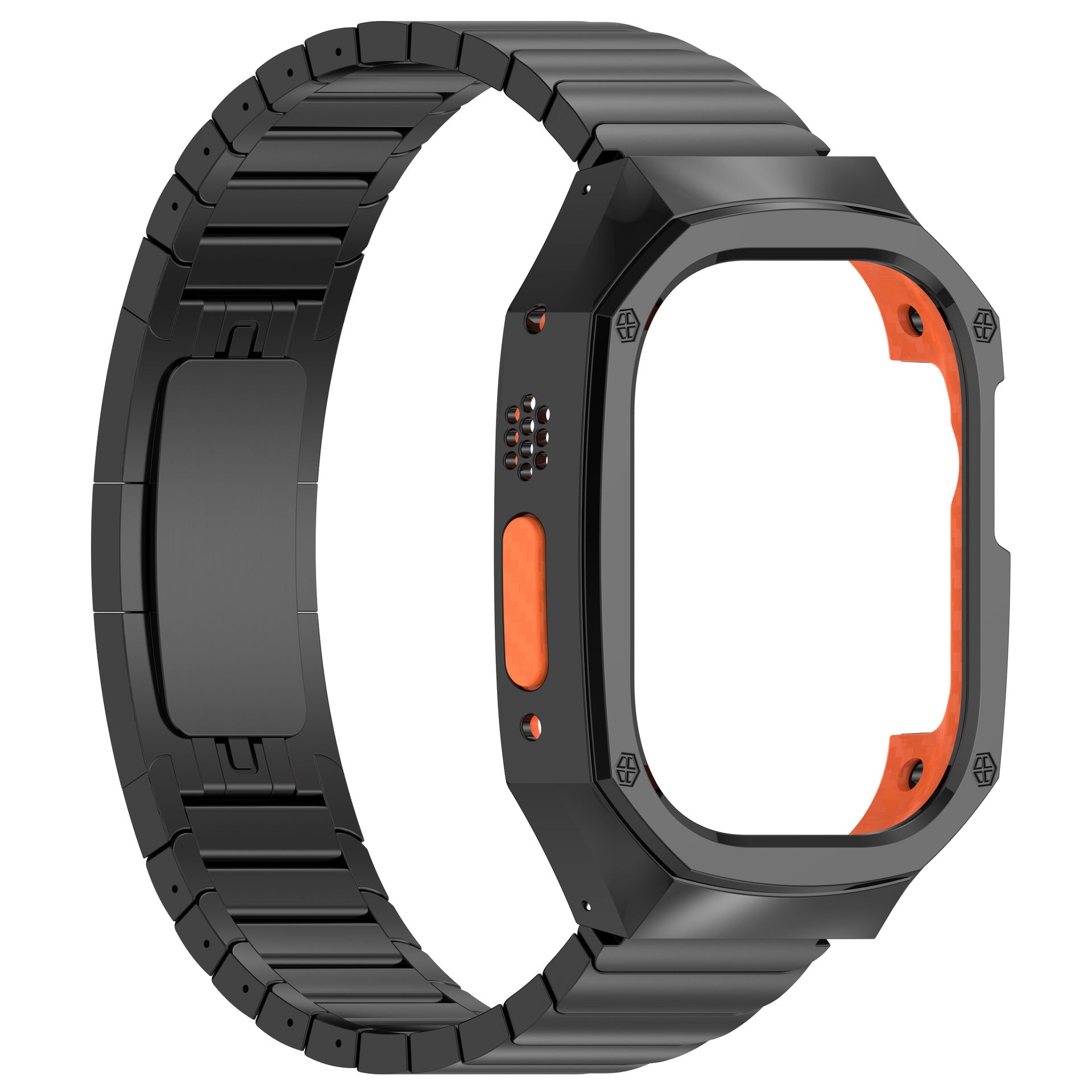 AeroGuard Stainless Steel Case Band For Apple Watch