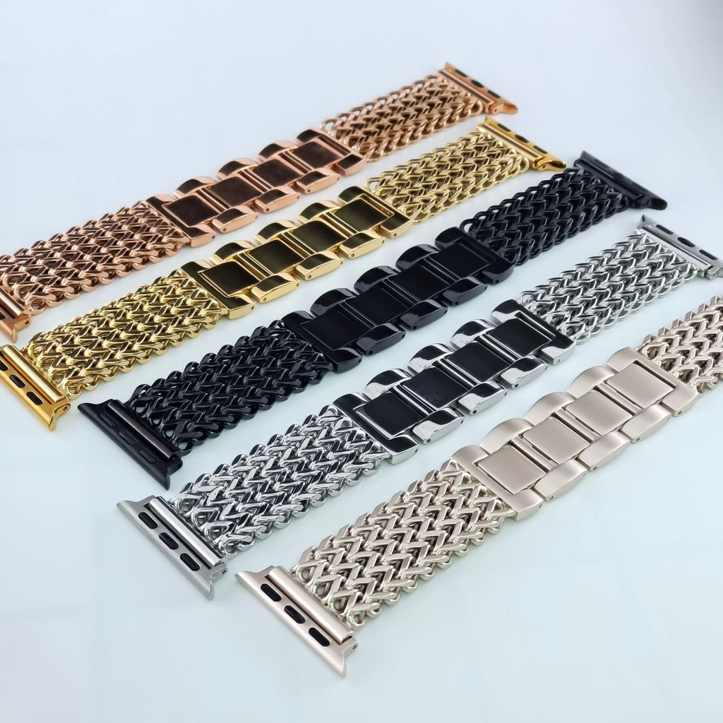 Azure Mermaid Motif Steel Apple Watch Strap Gift Ready