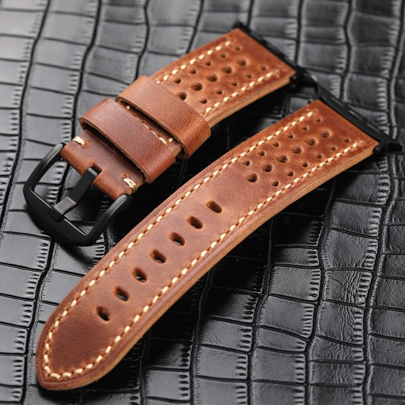 TimberBuilt Vintage Leather Band for Apple Watch Ultra