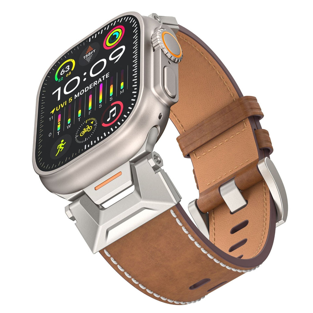 Pioneer Leather Strap for Aurora Smartwatch Titanium Buckle