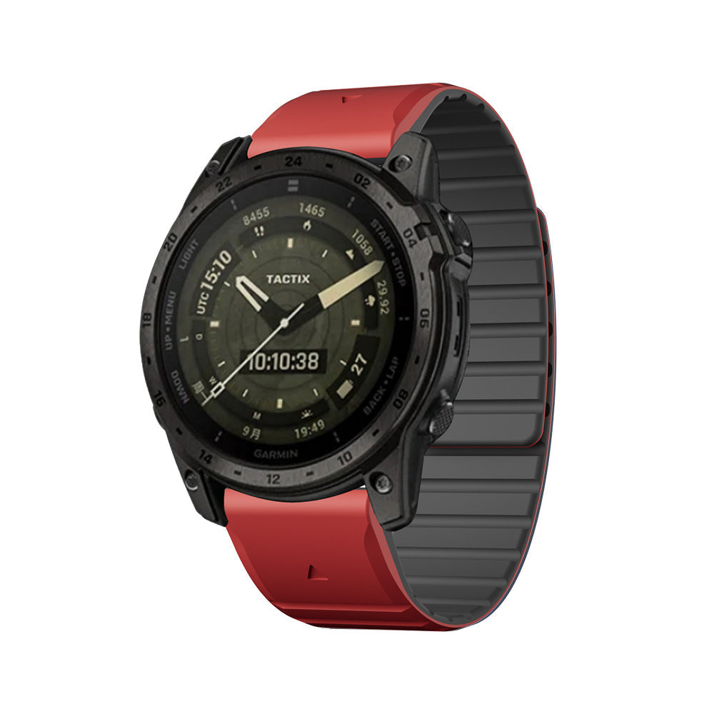 NovaFlex Dual-Color Silicone Magnetic Strap for Garmin Watch