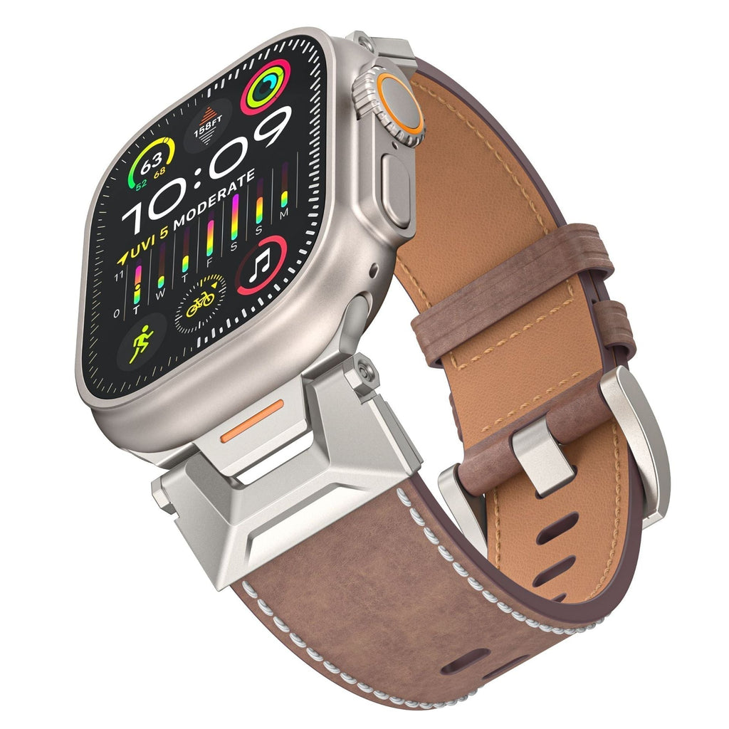 Pioneer Leather Strap for Aurora Smartwatch Titanium Buckle