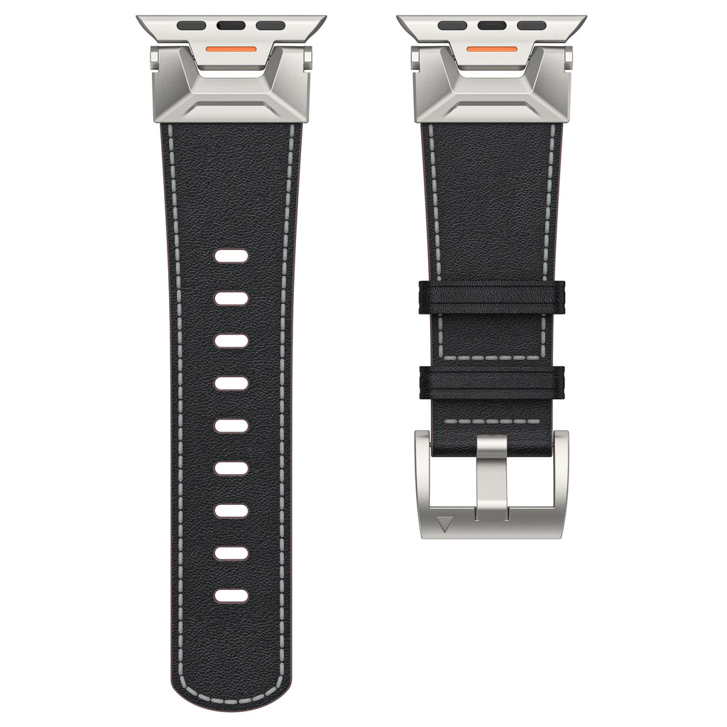 Pioneer Leather Strap for Aurora Smartwatch Titanium Buckle