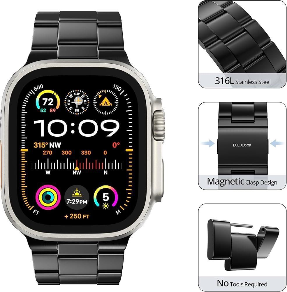 AuroraLink 26mm Stainless Steel Band for Apple Watch Ultra