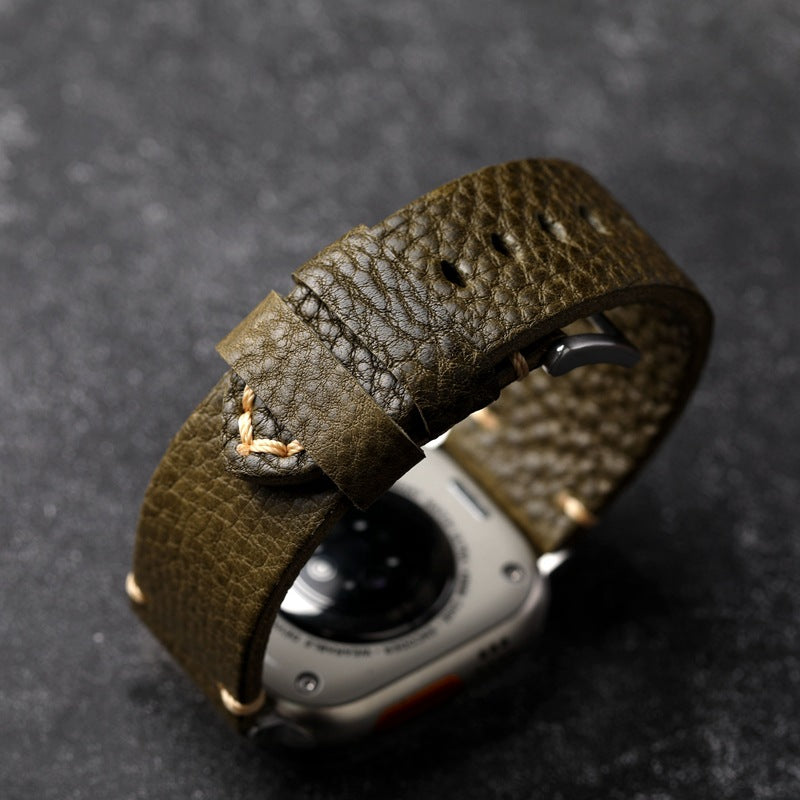 Verdant Pebbled Leather Strap for Nova Timewatch Ultra