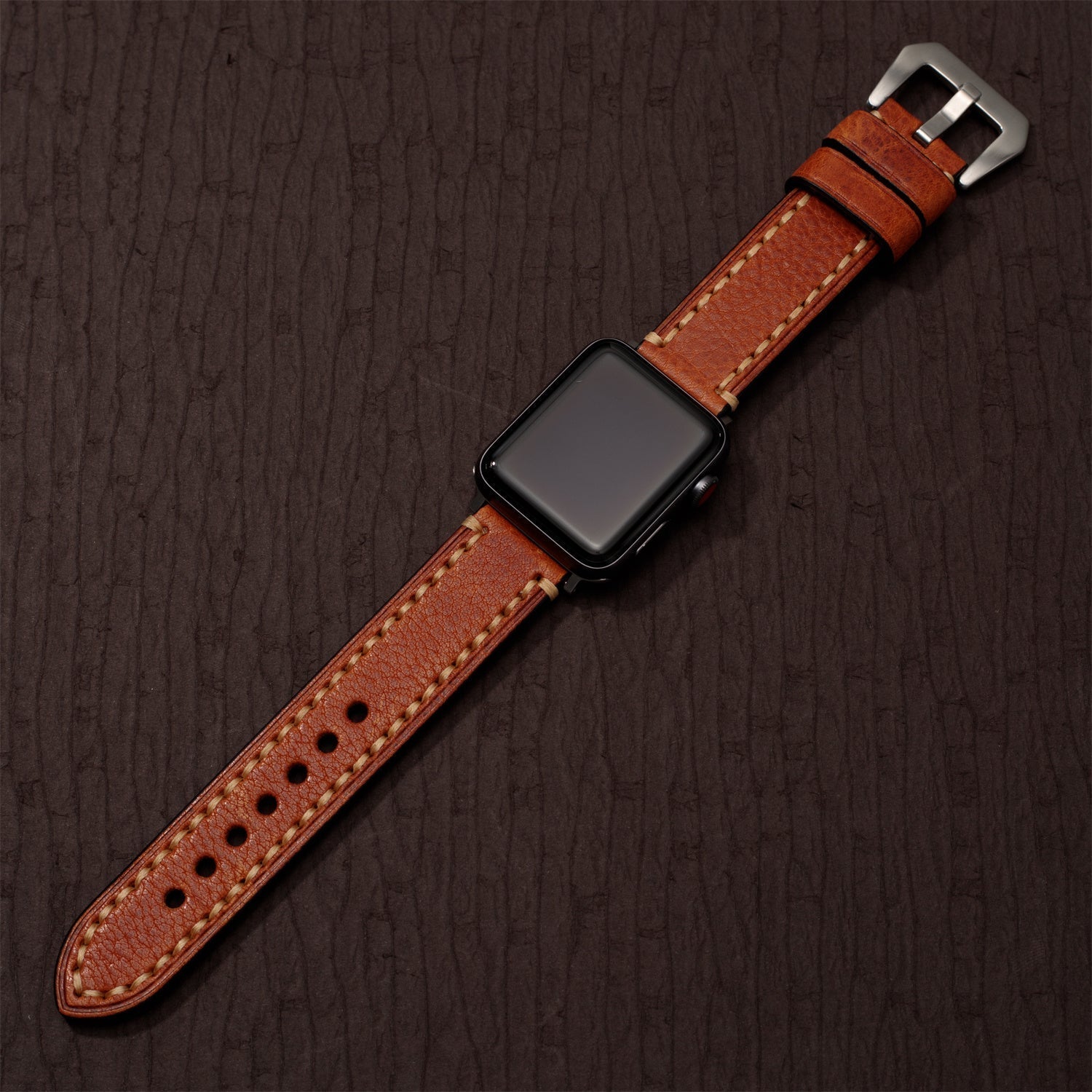 HeritageForge Vintage Leather Band For Apple Watch Handcrafted