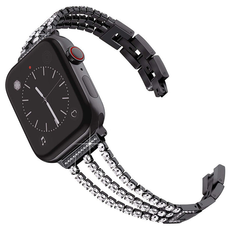 AuroraLink Diamond Bracelet for Smartwatch Stainless Steel