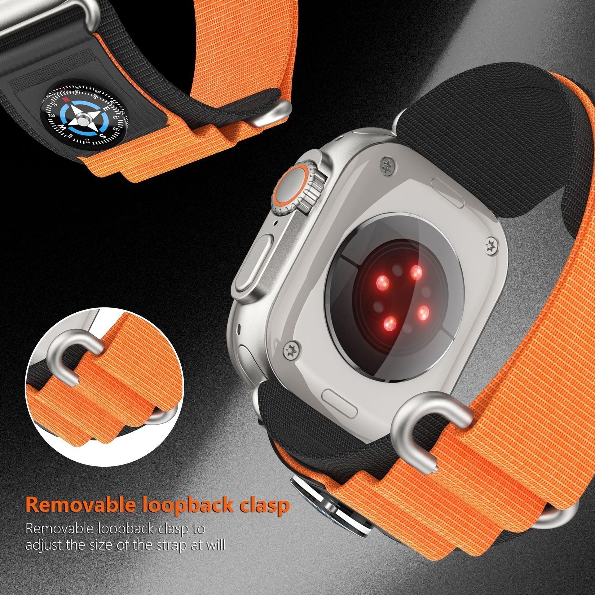 AtlasWeave Compass Nylon Loop Strap For Apple Watch