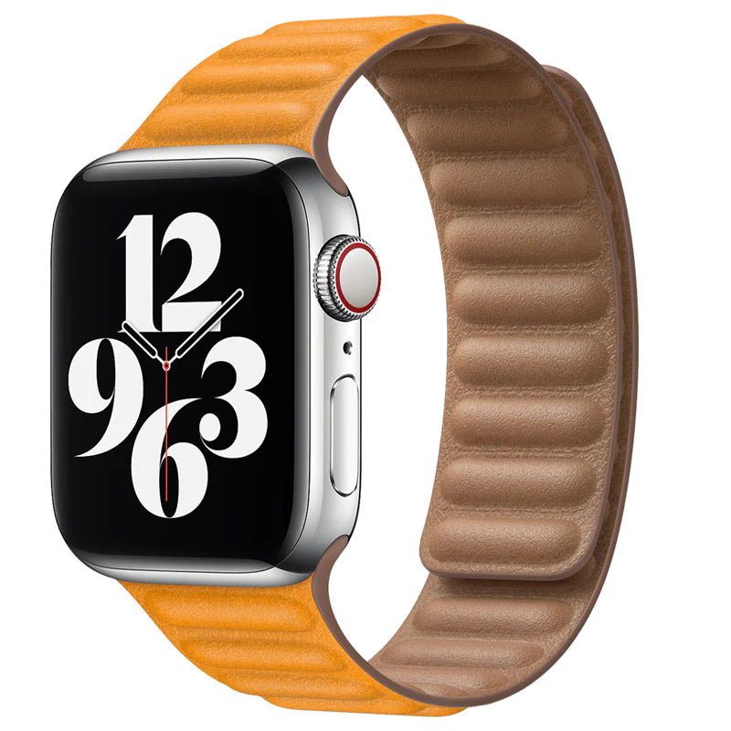NovaLink Magnetic Leather Link Band For Apple Watch Elite