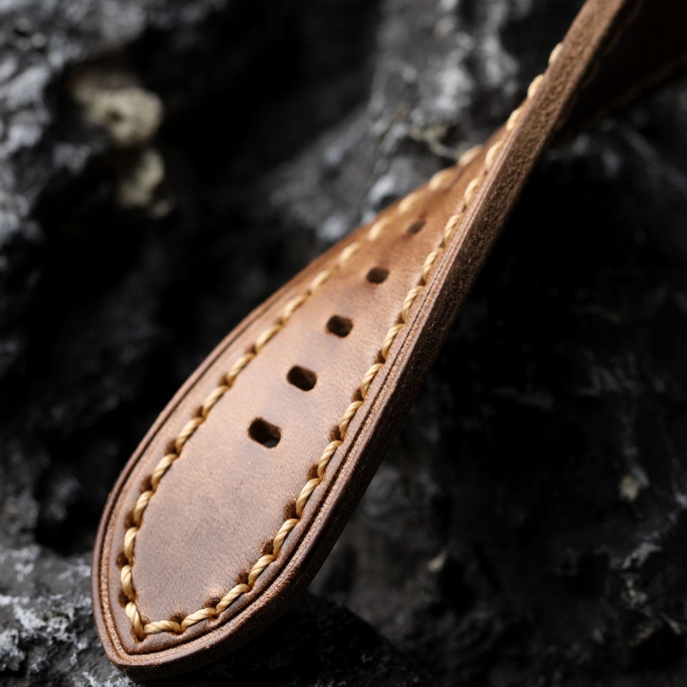 Astra Horween Chromexcel Vintage Brown Strap For Apple Watch