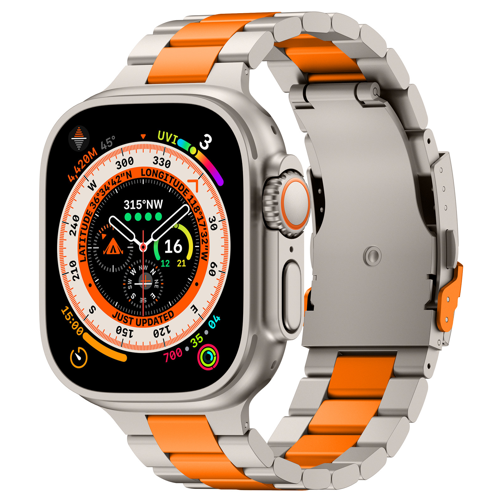NovaGuard Titanium Band With Safety Buckle for Apple Watch