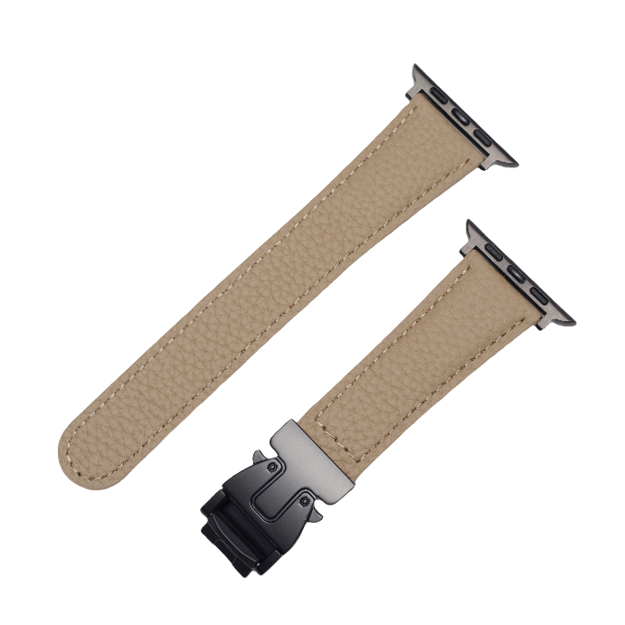 AeroGuard Leather Magnetic Buckle Strap For Apple Watch