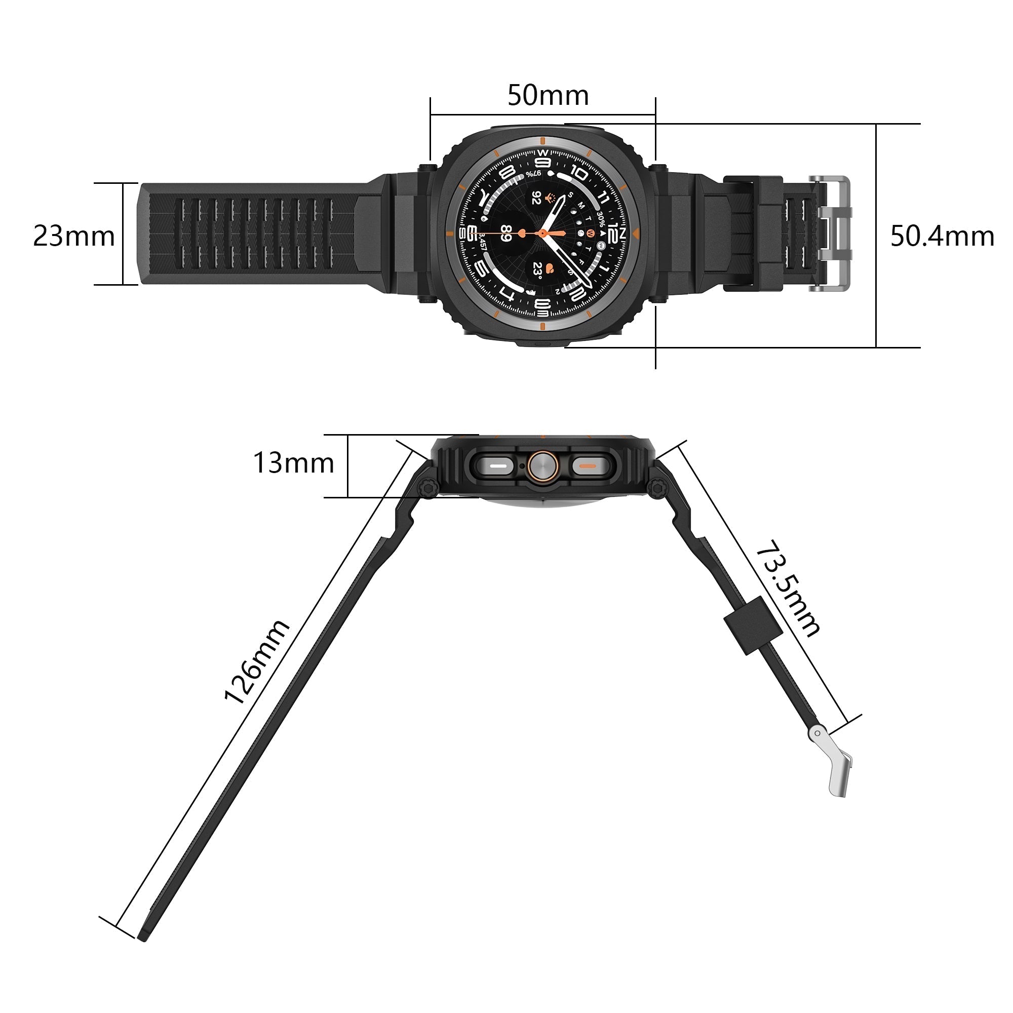 ZenFlex Sport Strap And Case For Cosmo Watch Ultra 47mm