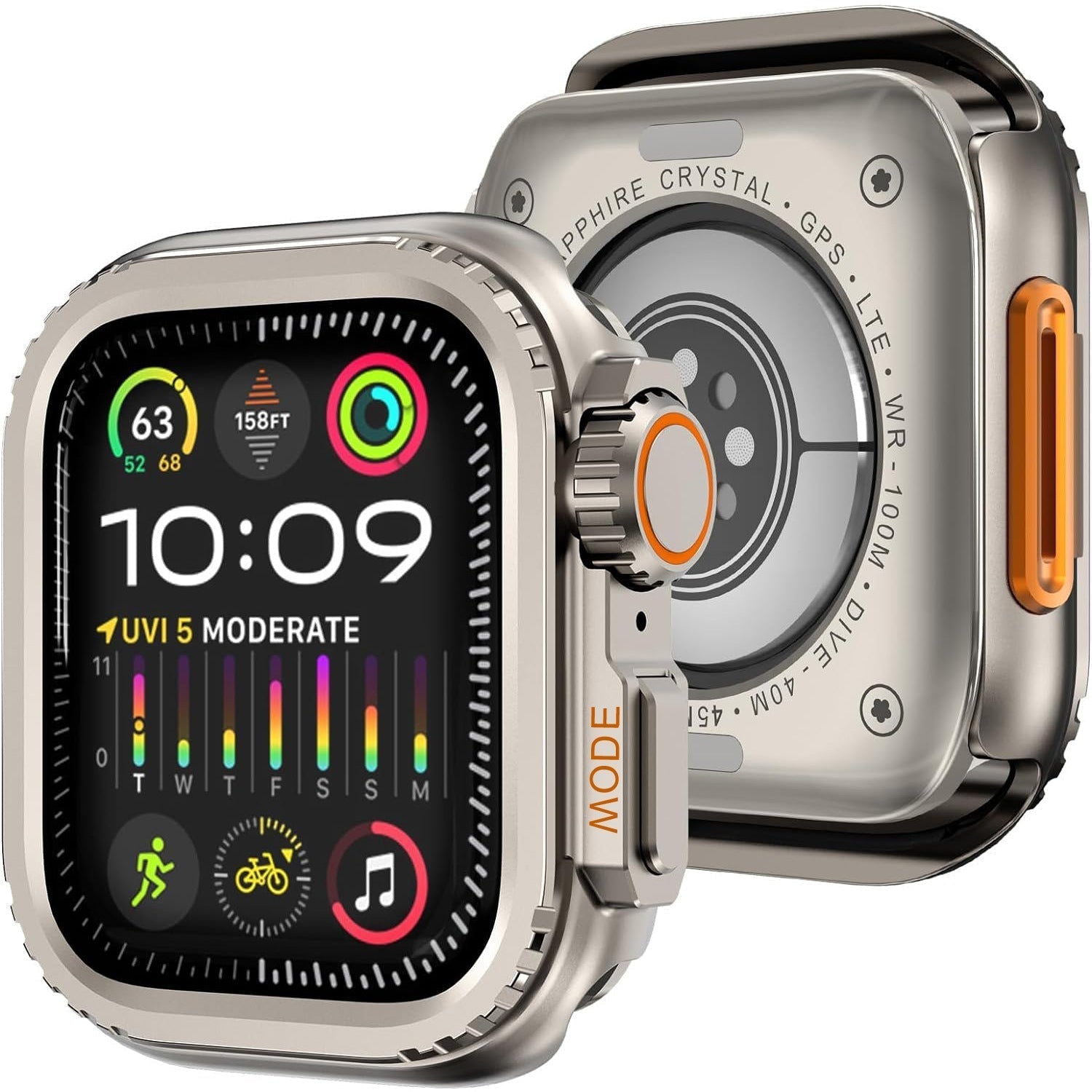 ApexShield Titanium Alloy Rugged Case For Apple Watch