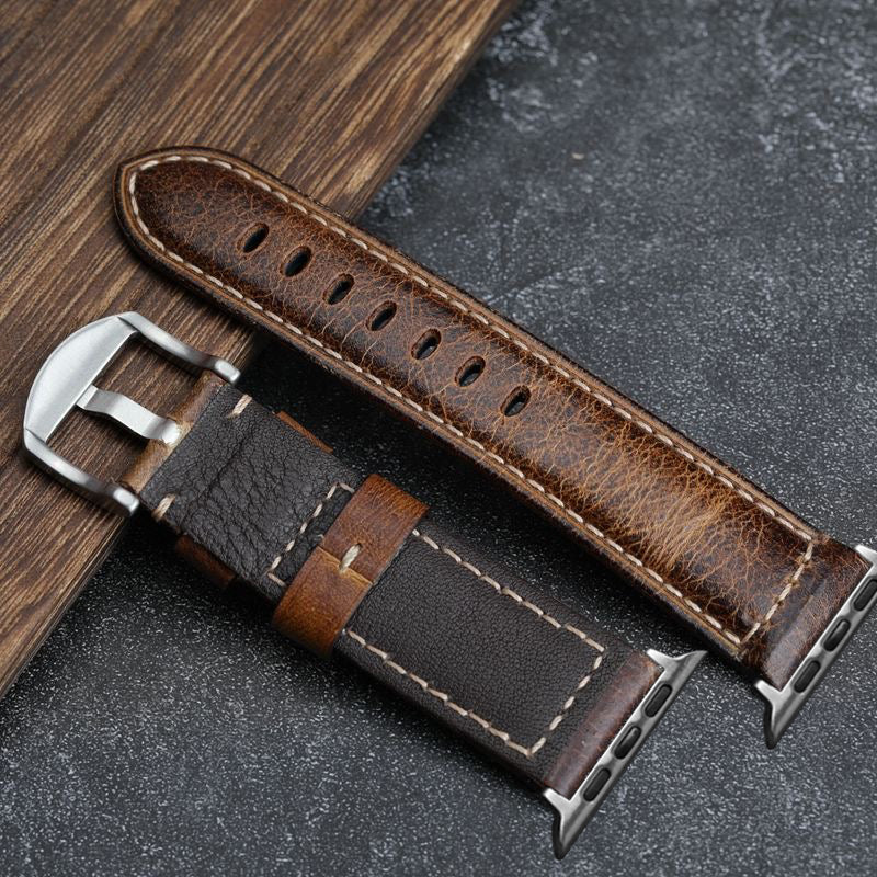 Nova Vale Handmade Vintage Waxed Leather Strap For Everyday Use