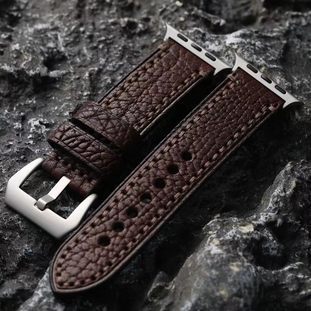Handmade Top Grain Leather Smartwatch Strap Vintage Style