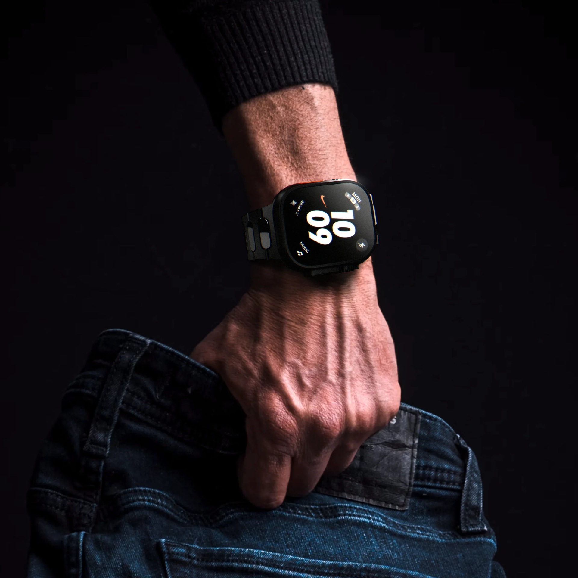 Nova Titanium Bracelet Butterfly Buckle For Apple Watch