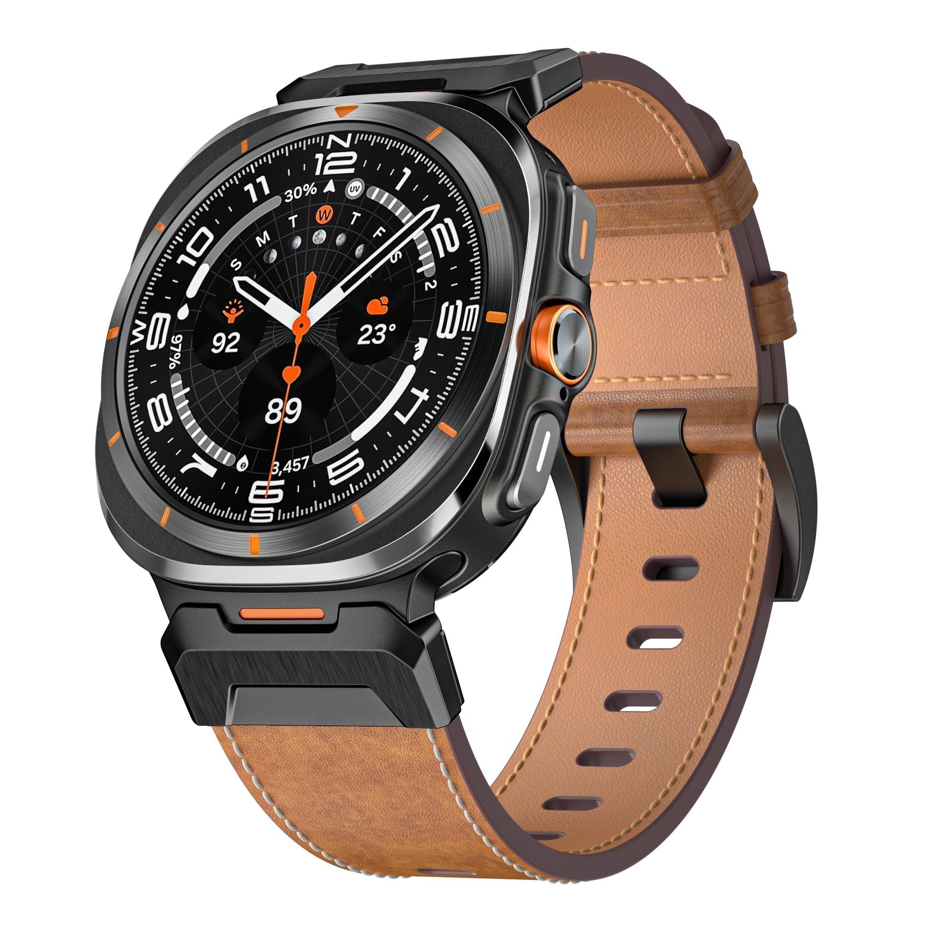 IronForge Tactical Leather Strap For Galaxy Watch Ultra